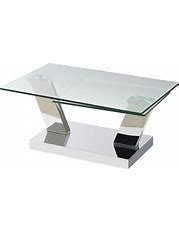 Image result for Round Chrome Coffee Table