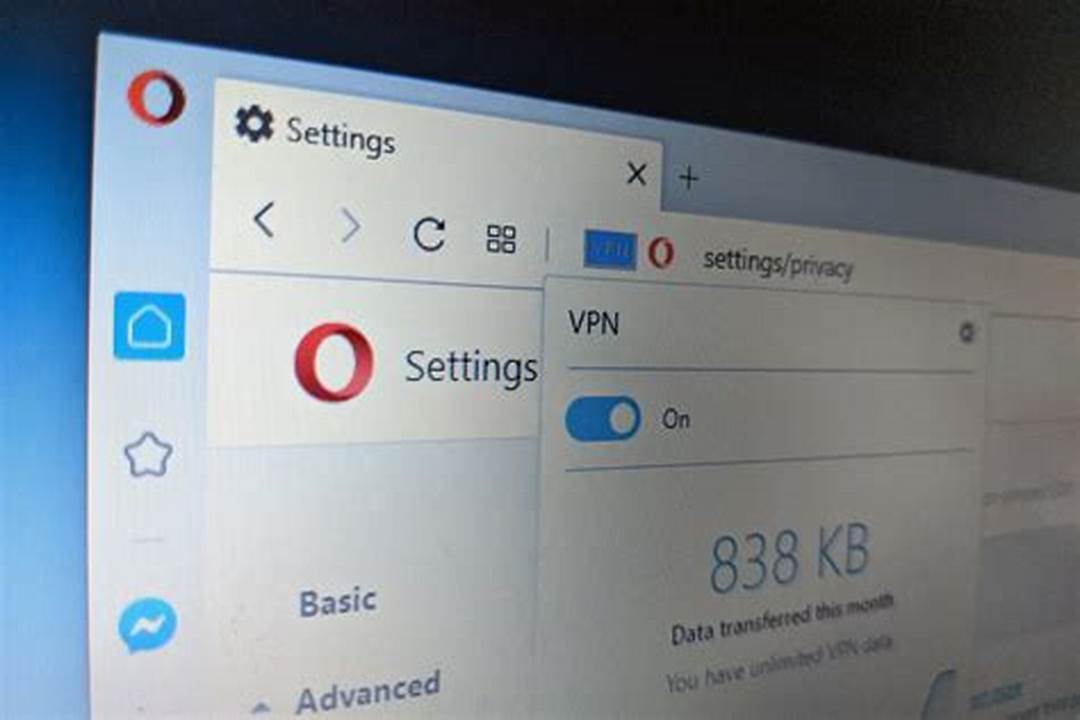 Opera browser dengan fitur VPN