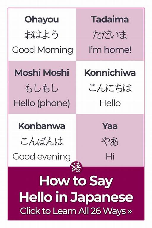 hello in japanese