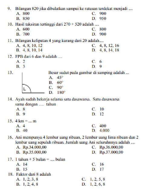 Kunci Jawaban Soal UAS Kelas 5 Semester 2 Matematika