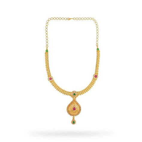 Detailed And Crafted 22KT Gold Necklace