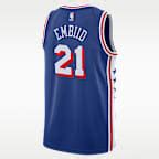 Joel Embiid Philadelphia 76ers Icon Edition Nike Dri-FIT NBA Swingman ...