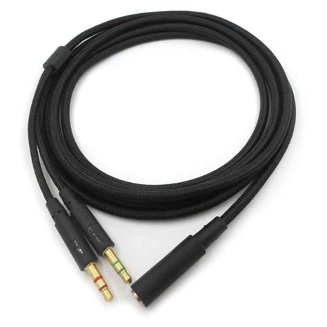 2 In1 Splitter Cable For HyperX Cloud Core Cloud II Cloud Mix Flight