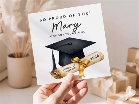 School of Nursing Graduation Card 2026, Nursing School Grad Card ...