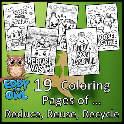 Recycling Coloring Pages | Reduce Reuse Recycle Earth Day Activity Pack ...