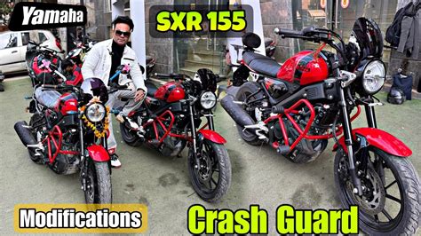 Yamaha xsr 155 modified | xsr 155 Full Modified | SXR Red Crash Guard ...