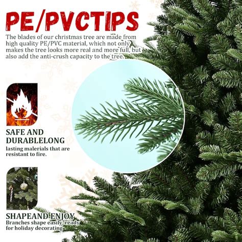 Tatayosi YXJ Full-Shaped 8FT Christmas Tree with 2673 Tips PE/PVC Mixed ...