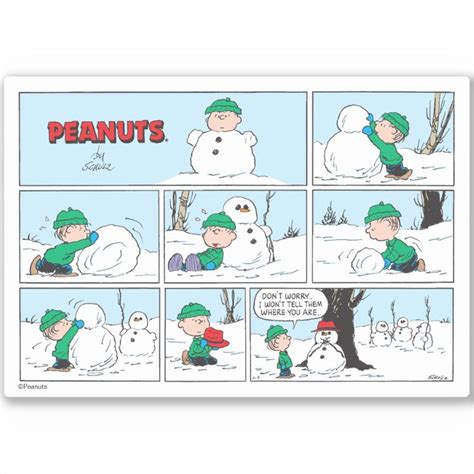 Linus Builds A Snowman Sticker Zazzle En