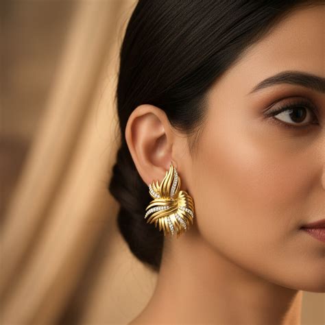 Flame Cluster Earrings | Gold Plated & Black Rhodium CZ | Asp Fashion ...