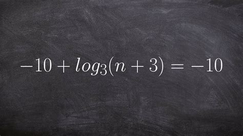 Learn how to solve a logarithmic equation by rewriting as an ...