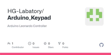GitHub - HG-Labatory/Arduino_Keypad: Arduino Leonardo Controller