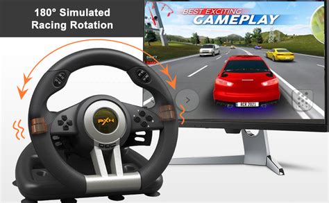 Amazon.com: PXN PC Racing Wheel, V3 PRO 180 Degree Universal Usb Car ...