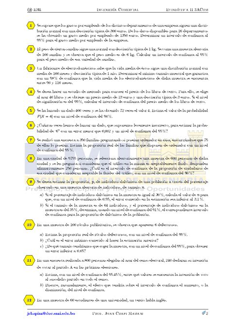 Practica Examen Final Umsainf EMI Ingeniería Comercial Estadística