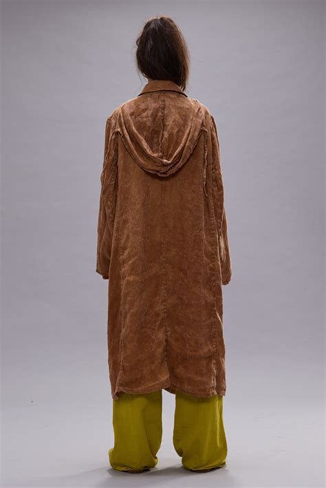 OVERSIZED HOODED COAT - ORANGE FLORAL - R13