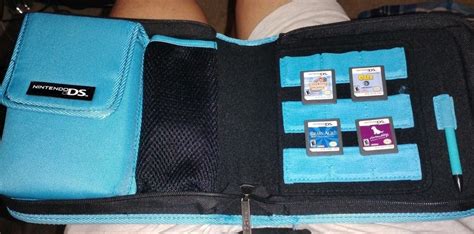 Official OEM Nintendo DS Blue Nylon Zipper Travel Wallet Case (With 4 ...
