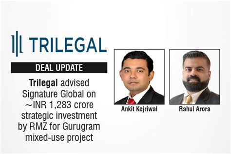 Trilegal Advises Signature Global on RMZ INR 1,283 Cr Gurugram JV