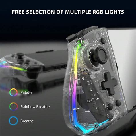 1pc Wired Gaming Controller With Metal Joystick Rgb Light Back Button