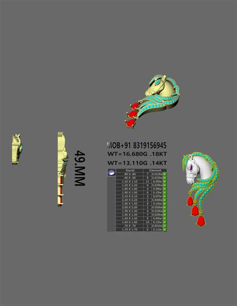 Pure Form Horse pendent CAD – JewelryCrafto