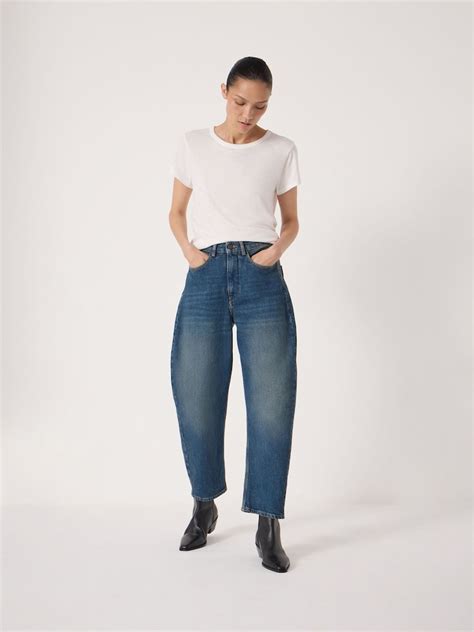 Buy Hush Blue Cordelia Barrel Leg Jeans from Next India