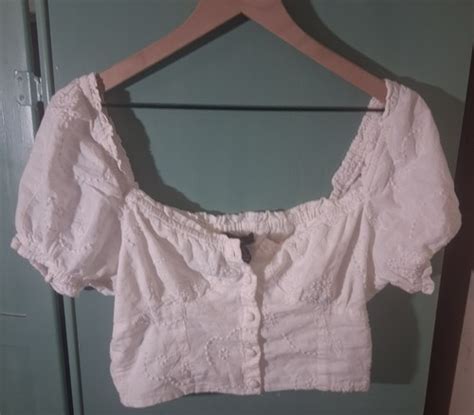 Women's Size Small Forever 21 Crop Top Button Up | eBay