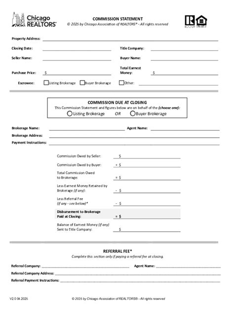 Commission Statement for Real Estate Transaction - Fill Out, Sign ...