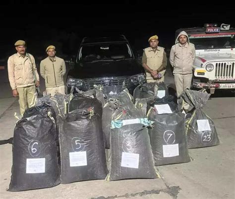 Chittor cops intercept SUV with opium husk, live cartridges