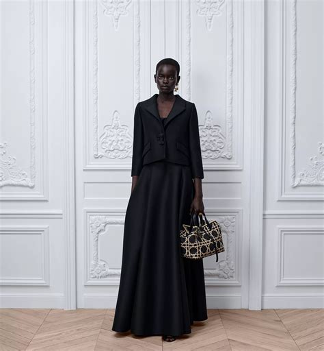 Cropped Jacket Black Wool and Silk | DIOR