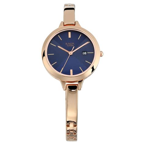 Buy Online Titan Quartz Analog with Date Blue Dial Metal Strap Watch ...