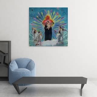 The Blessed Virgin Mary Jesus Christ Divine Canvas Wall Art Print Bed