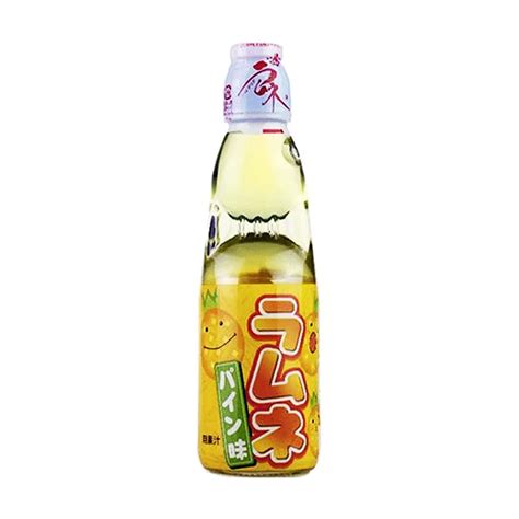 Hata Bin Ramune - Soda Pop Pineapple Flavour 200ml | Fizzy Drinks | Joybuy