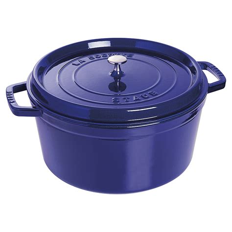Questions And Answers Staub Cast Iron Qt Round Cocotte Dark Blue Best Buy