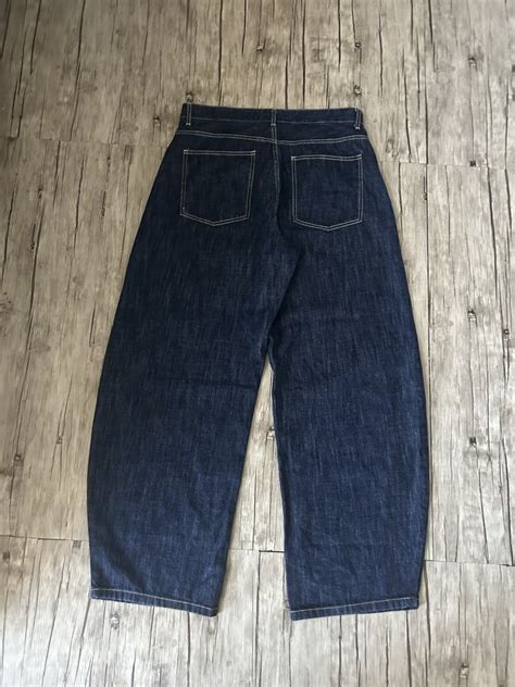 Bershka Wide Balloon Leg Jeans Indigo Size 16 | eBay UK