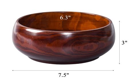 Amazon.com: Tanzoridaire 7.5 Inch Wooden Decorative Bowl, Rustic Round ...