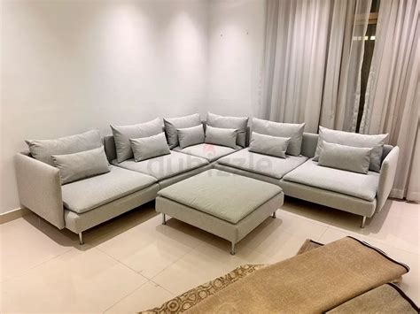 Ikea söderhamn corner sectional sofa with ottoman | dubizzle Abu Dhabi