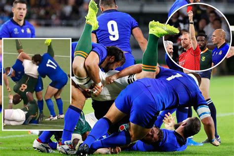 Rugby World Cup fans stunned as Italy’s Lovotti sent off for WWE-style ...