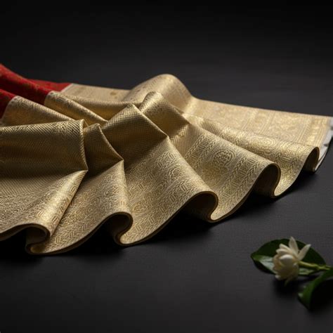 Red Kanchipuram Silk Saree with Gold Zari - Premium Wedding Saree ...