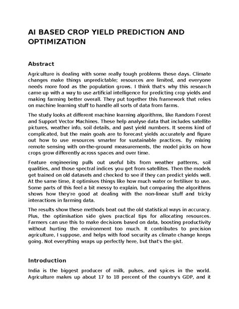 AI-Based Crop Yield Prediction & Optimization: A Machine Learning ...