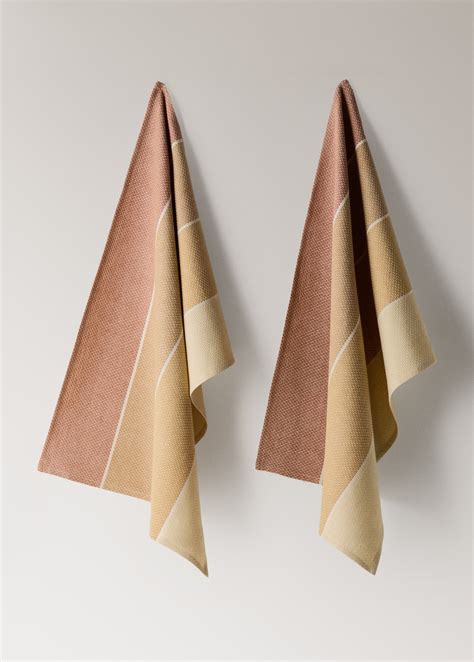 Waffle weave kitchen towels - Home | MANGO Ireland