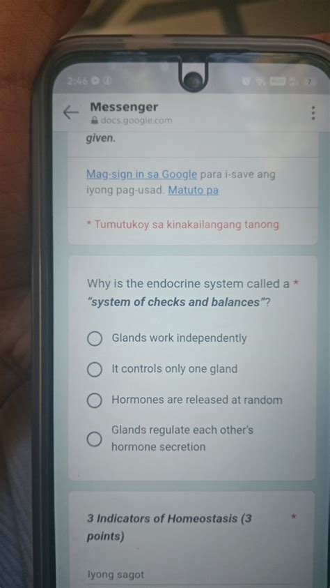 Why is the endocrine system called a "system of checks and balances"? A...