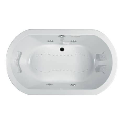 Jacuzzi ANZA 42-in x 66-in White Acrylic Oval Drop-in and Undermount ...