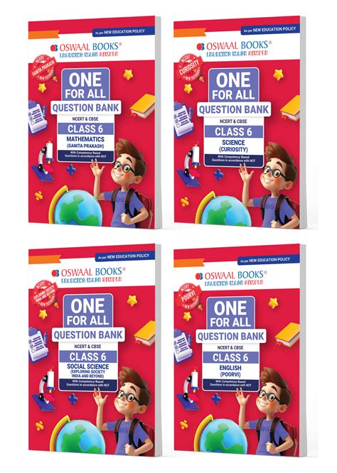 One For All Question Banks NCERT & CBSE Class 6 (Set of 4 Books) Maths ...
