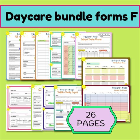 Daycare Forms Bundle Editable Canva, Childcare Printable Forms, Infant ...