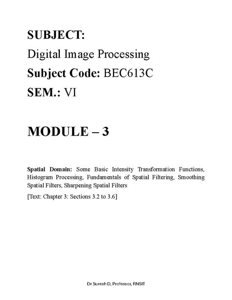 Module 3 - mnbv - Electronics and Communication Engineering - Dr Suresh ...