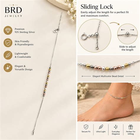 Isla Multicolor bead Anklet – brd jewelry