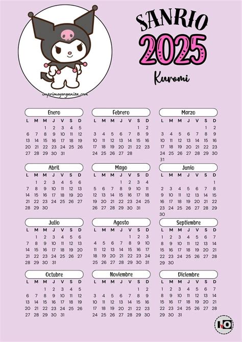 Calendarios Anuales 2025 Imprime Y Organiza In 2024 Sanrio Hello