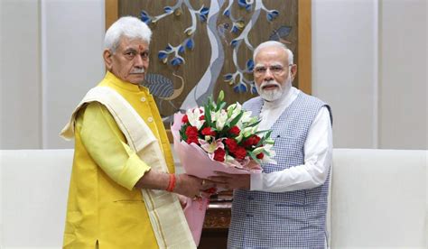 Lieutenant Governor of Jammu & Kashmir meets Prime Minister