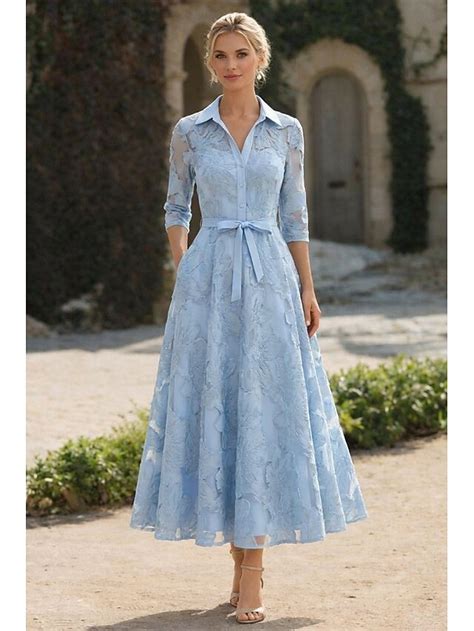 A-Linie Knöchellänge Hemdblusenkleid Abendkleid Brautmutterkleid ...