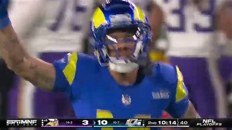 Minnesota Vikings Vs Los Angeles Rams Game Highlights Wild Card Nfl