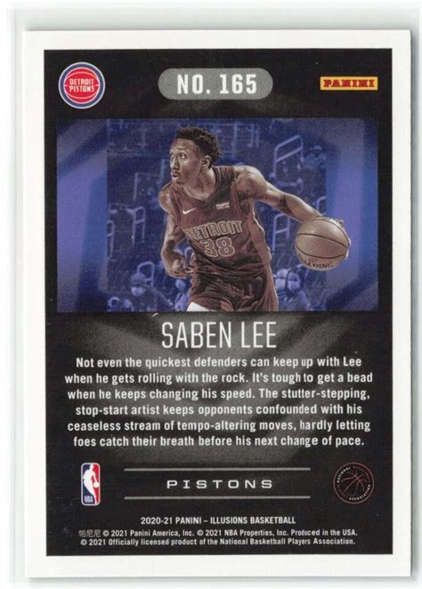 Panini Illusions Saben Lee Rc Detroit Pistons Ebay