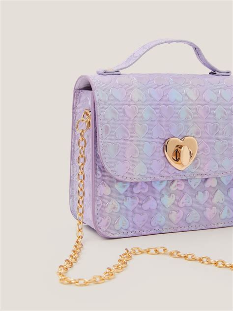 Buy Monsoon Purple Rainbow Heart Satchel Bag from Next India